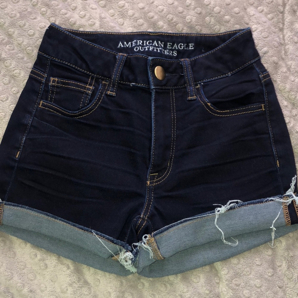 American Eagle high rise jean shorts